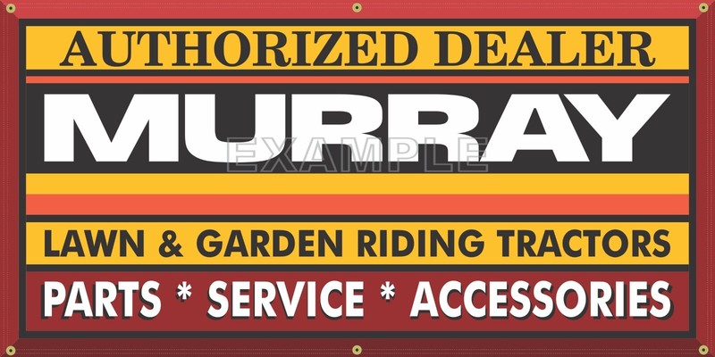 MURRAY LAWN GARDEN TRACTOR MOWER VINTAGE DEALER SIGN REMAKE BANNER SIZE OPTIONS