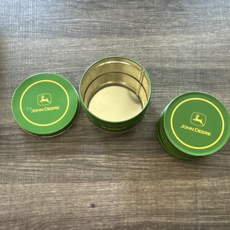John Deere Licensed Agriculture Coaster Set with Tin, Made in China