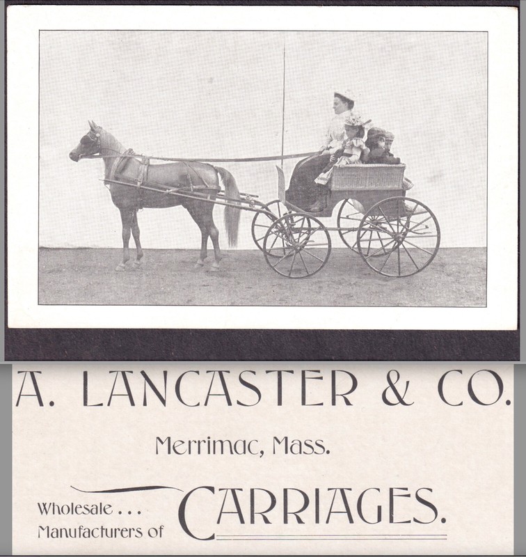 Lancaster Pony Carriage Merrimac MA Gregg Co Philadelphia Farm Horse Trade Card