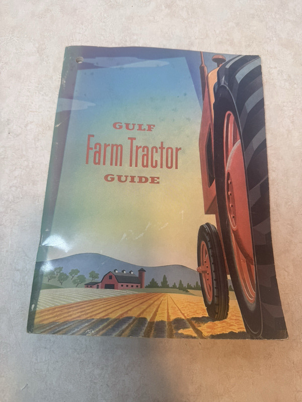 1956 Gulf Oil farm tractor service guide brochure 87 pages 10 3/4″ x 8″