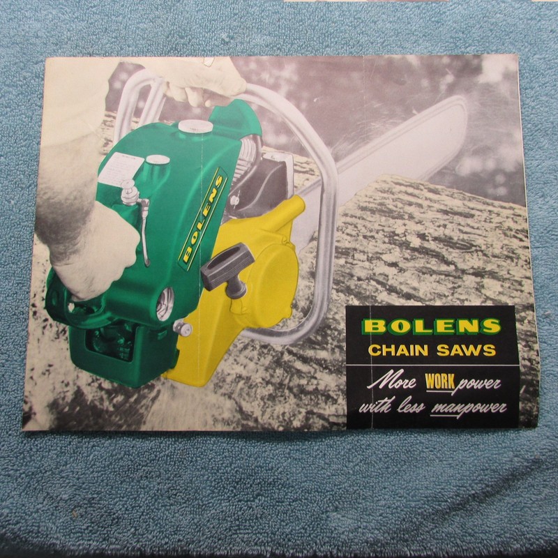 Bolens Chainsaw Brochure: 1959 Models 3000, 3910, 5500, 3600