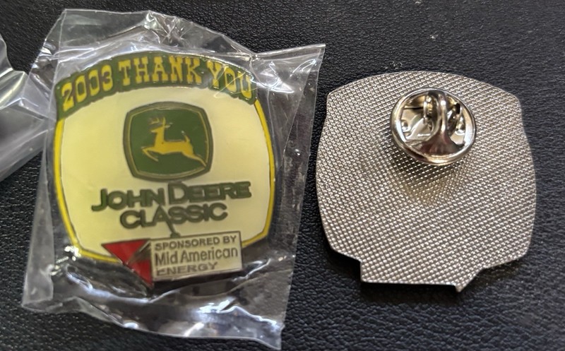 John Deere Theme vintage Lapel Pins. 2 Sets of 5 different. Lot Of 10 Total Pins gallery