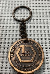 Vintage Abraham Lincoln Penny Keychain, Lincoln’s Home Coin, Lincoln 1964 pennie