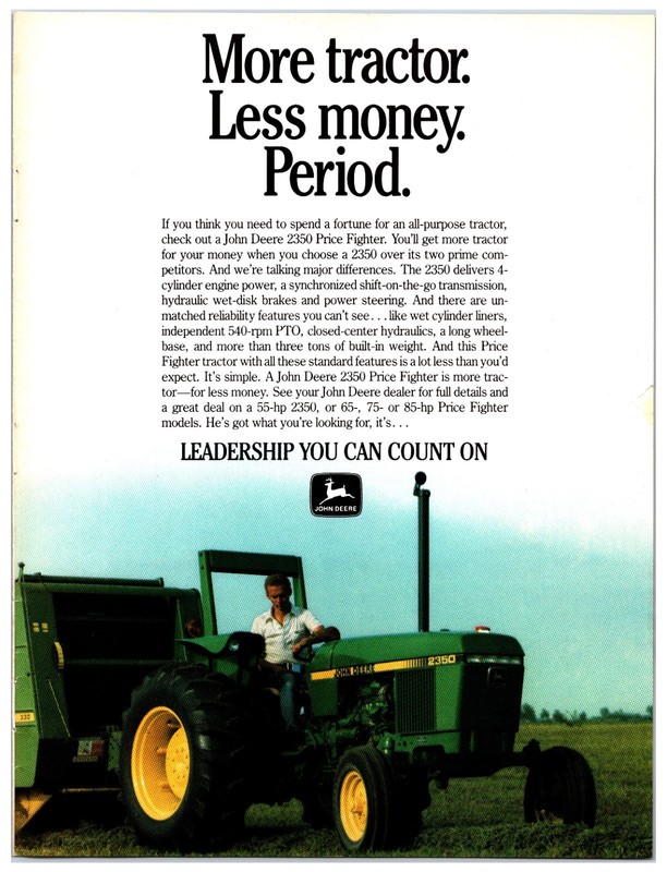 Vintage 1986 John Deere 50 Series Tractor Original Ad (8in x 11in) Advertisement