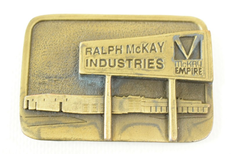 1995 Ralph McKay Industries Empire Plow Company 20th Anniversary Belt Buckle