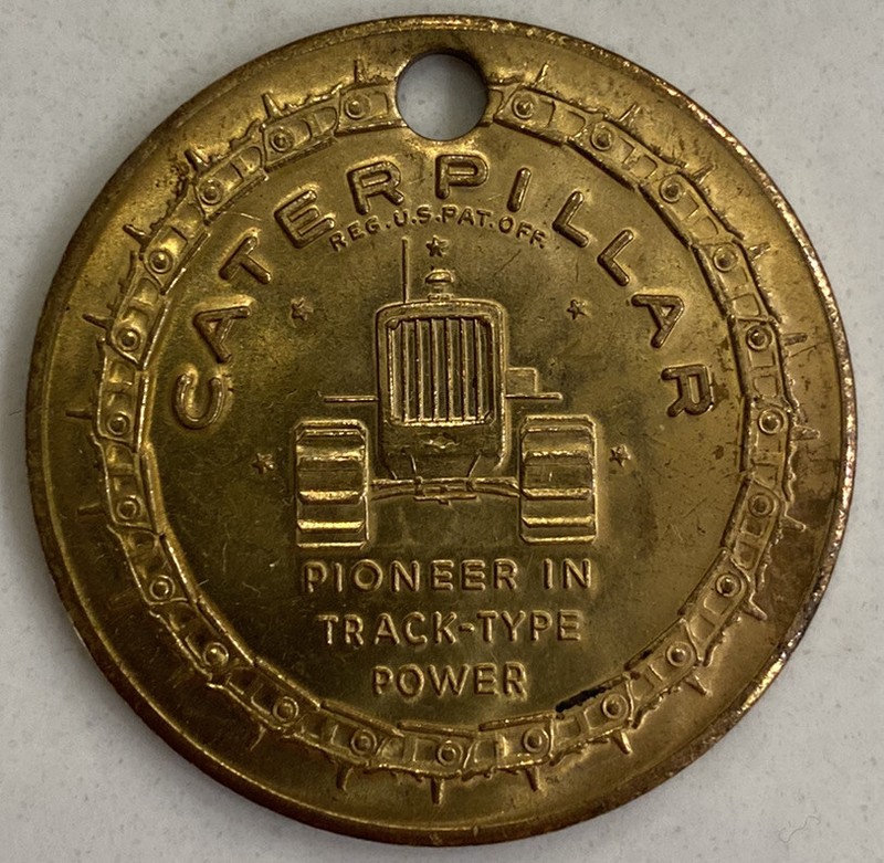 1904-1954 Caterpillar Tractor Co Peoria 50 Years On Tracks Medal Token Fob 32mm