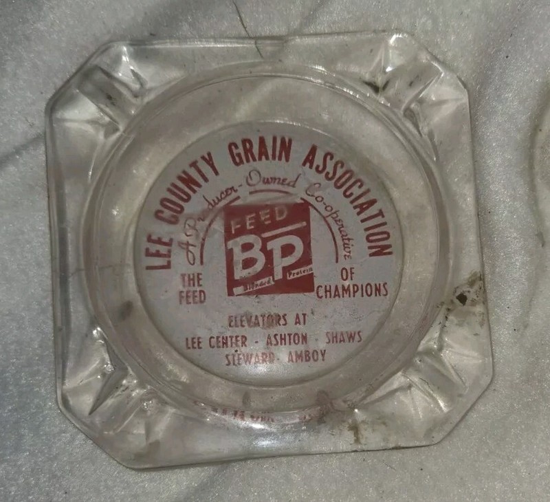 Vintage BP FEEDs FARM Advertising LEE County Grain Association illinois