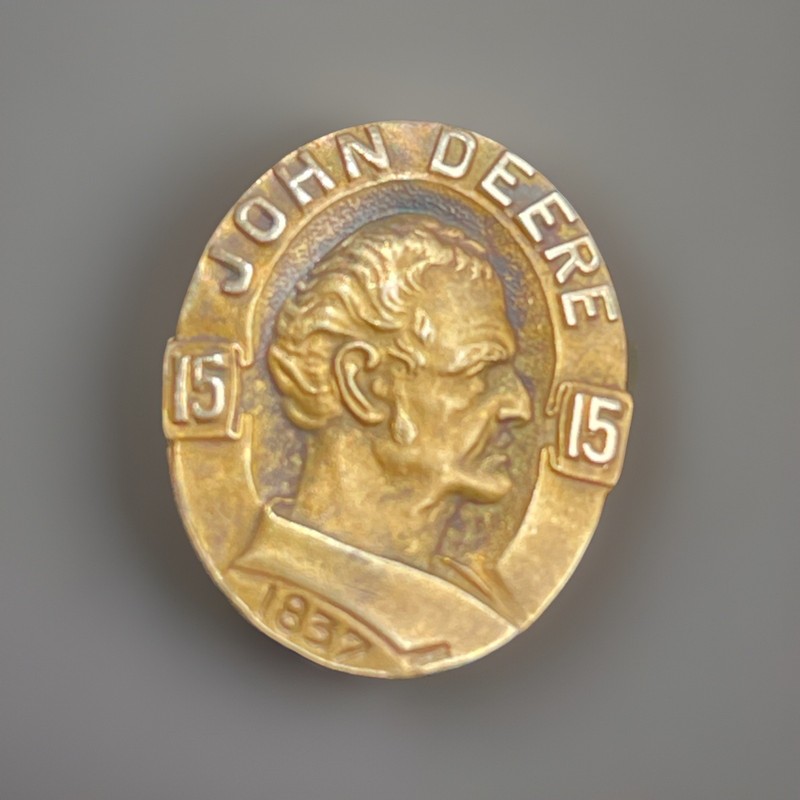 Vtg 1837 JOHN DEERE 10K Gold 15 Year Employee Service Award Pin 1.657 Grams