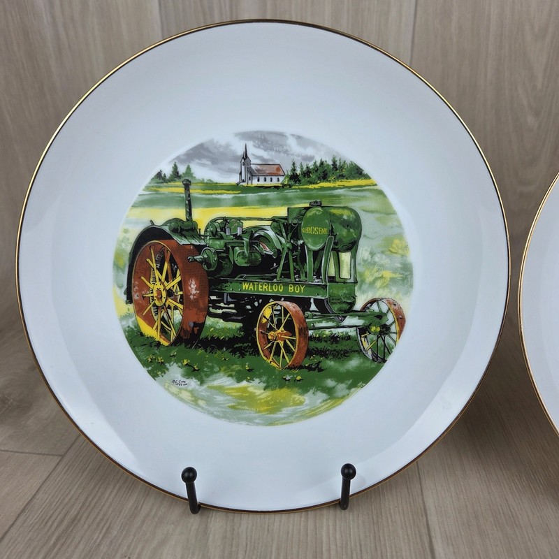 John Deere Employee Credit Union SNOW BOUND & IN THE BEGINNING Plate 1984 IOWA gallery
