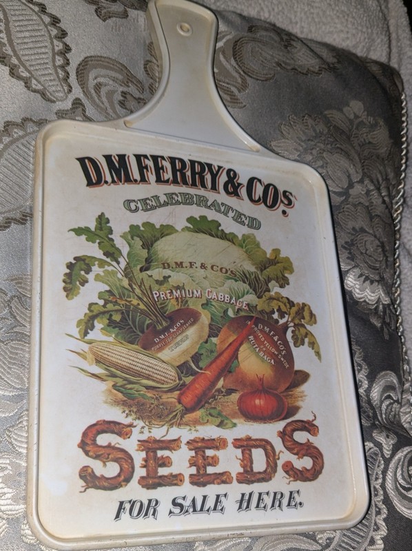 🔪D.M. Ferry & Co Seeds Cutting Board Vintage