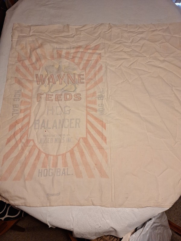 Vintage Wayne Feeds Hog Balancer Feed Sack
