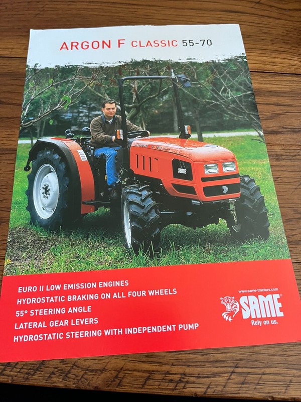 Same Argon F Classic 55 70 Tractor Brochure AMIL22