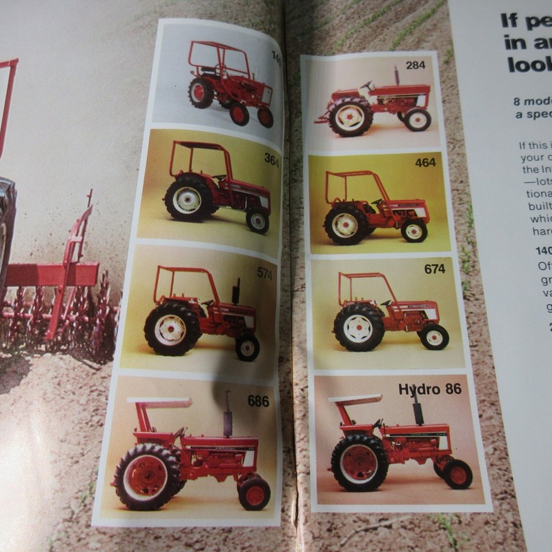 Vintage international harvester tractors brochure 23 to 69 hp 140 284 364 464 86 gallery