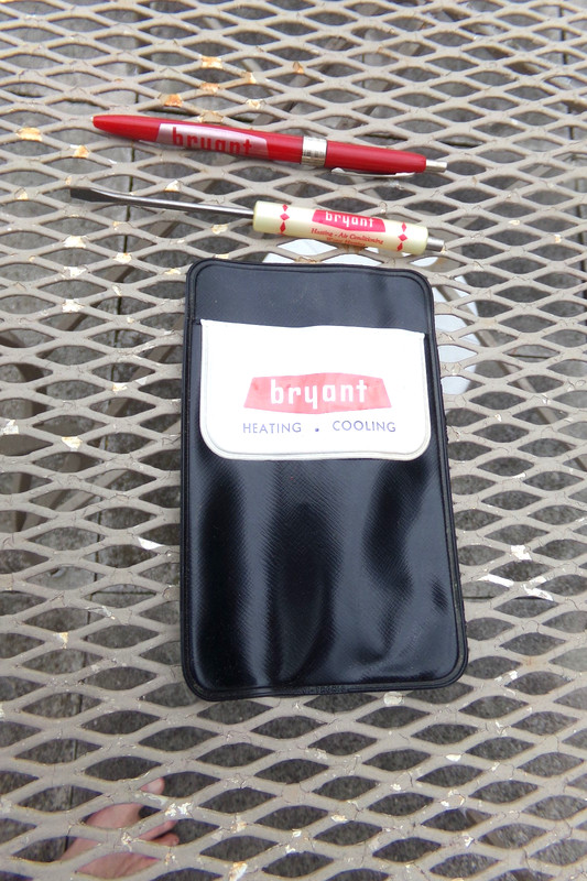 Vintage Pen, Screwdriver and Pen Pocket Protector BRYANT HEATING AND COOLING