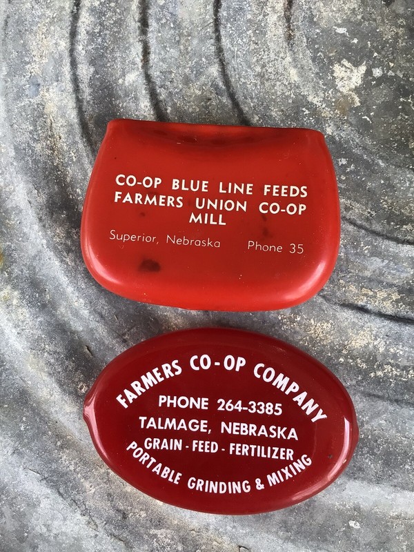 Vintage Farmers Co-op Feeds Coin Purses Talmage Superior NEBRASKA Advertising