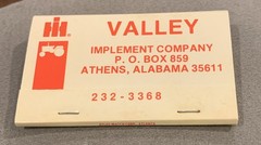 Vintage Valley Implement IH Matchbook International Harvester