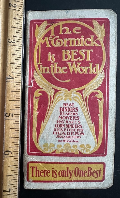 1901/1902 McCormick Pocket Notebook Memo Book gallery