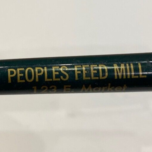 1970s People’s Feed Mill Advertising Ball Pen John Fletcher Wolcott Indiana