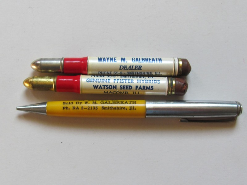 3 VTG FARM PENCIL PFISTER HYBRID CORN WATSON SEED MACOMB IL GALBREATH SMITHSHIRE gallery