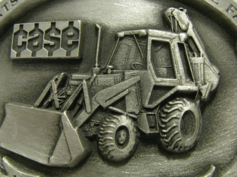 Case Construction 590 580 Backhoe Loader Tractor Belt Buckle 1989 Part Fair gift gallery