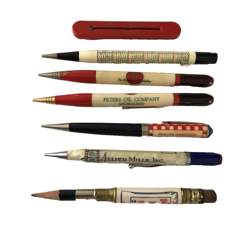 Vintage Advertising Pens Pencils Farm Seed & Fertilizer Peters Oil Purina