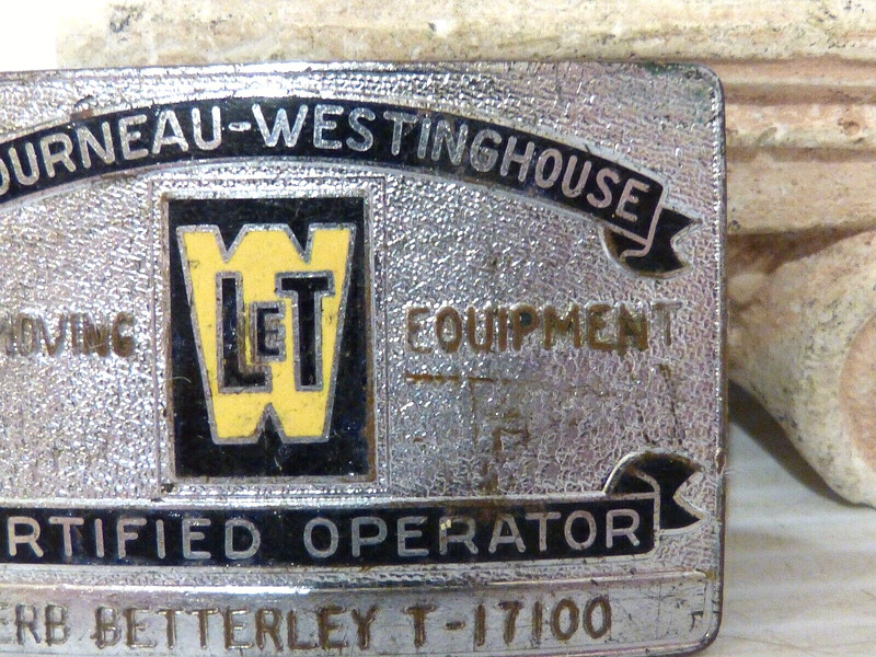 Vintage Certified Operator LeTourneau & Westinghouse Earth Mov Equipment Buckle gallery