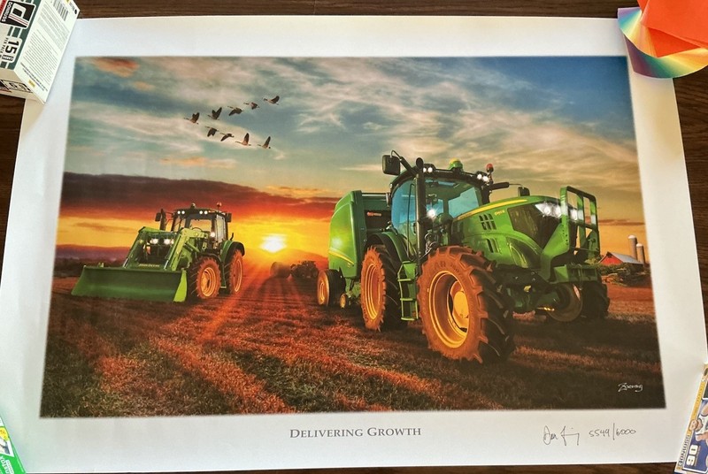 JOHN DEERE “Delivering Growth” LIMITED EDITION Hand Signed Print By Dan Zoernig