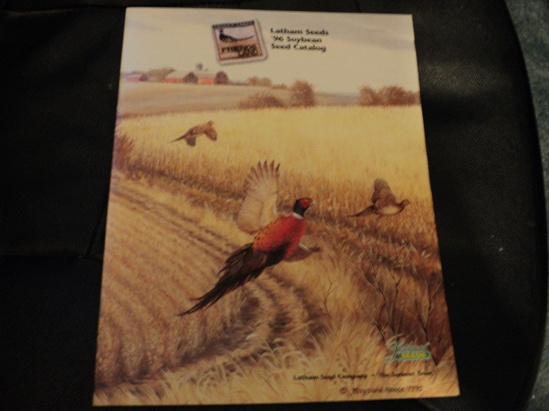 Latham Seeds 1996 Soybean Seed Catalog brochure pheasant cover