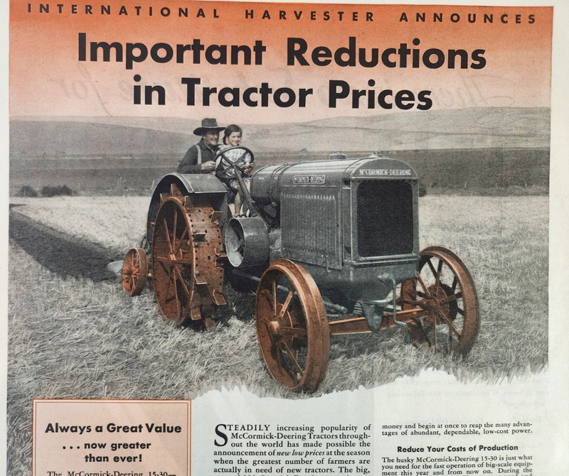 International Harvester 15 30 Tractor McCormick Deering 1930 Ad Magazine Print