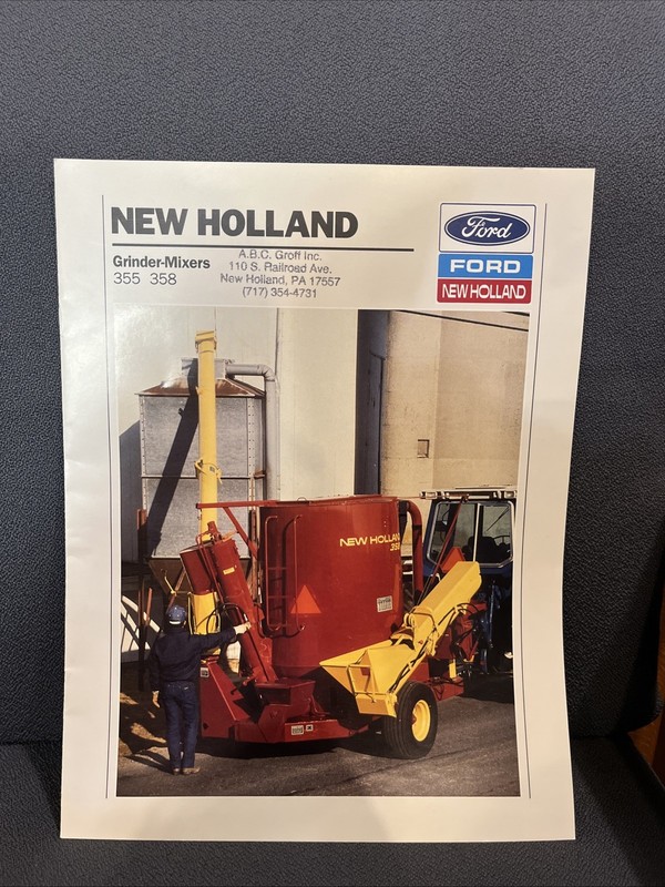 New Holland 355 & 358 Grinder Mixer Sales Brochure