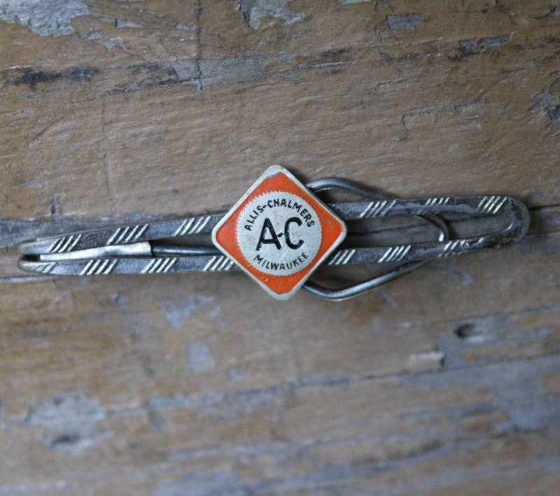 RARE ORIGINAL 1930s era ALLIS CHALMERS A-C MILWAUKEE LOGO Old Tie Clasp gallery