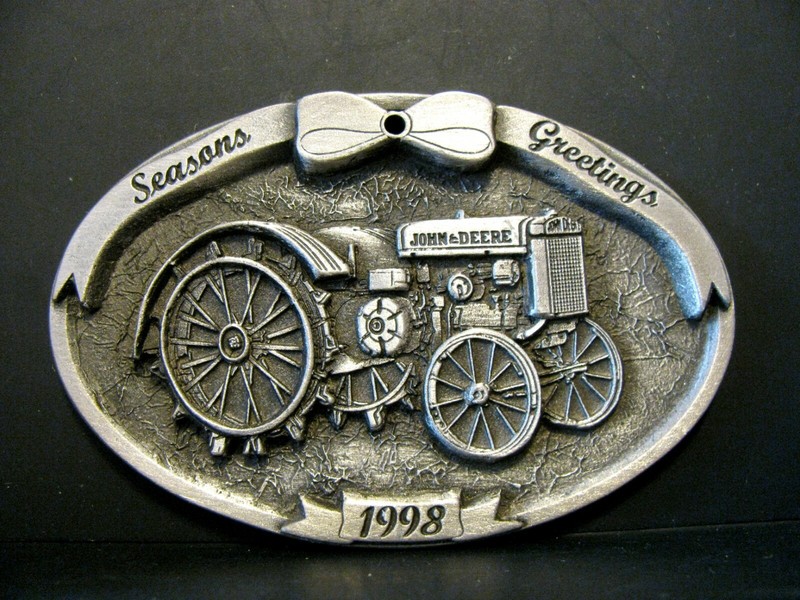 John Deere D Two-Cylinder Tractor 1998 Pewter Christmas Ornament 3rd Ed Xmas jd