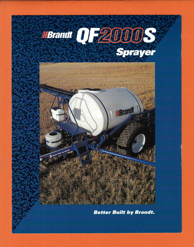 BRANDT QF2000S SPRAYER 4 PAGE BROCHURE
