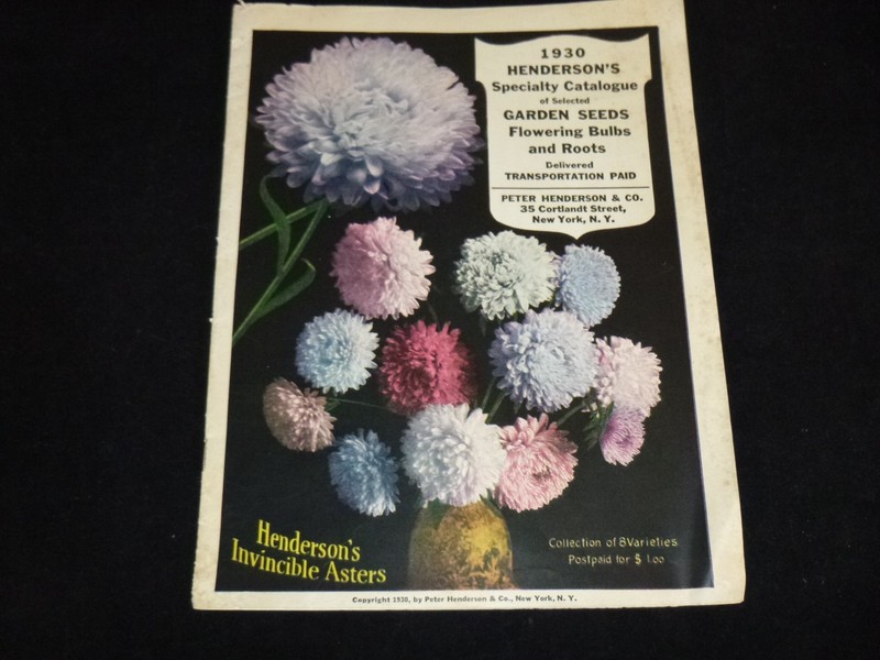 Vtg 1930 Henderson Gardening Specialty Catalog Seeds Flowering Bulbs ALL COLOR