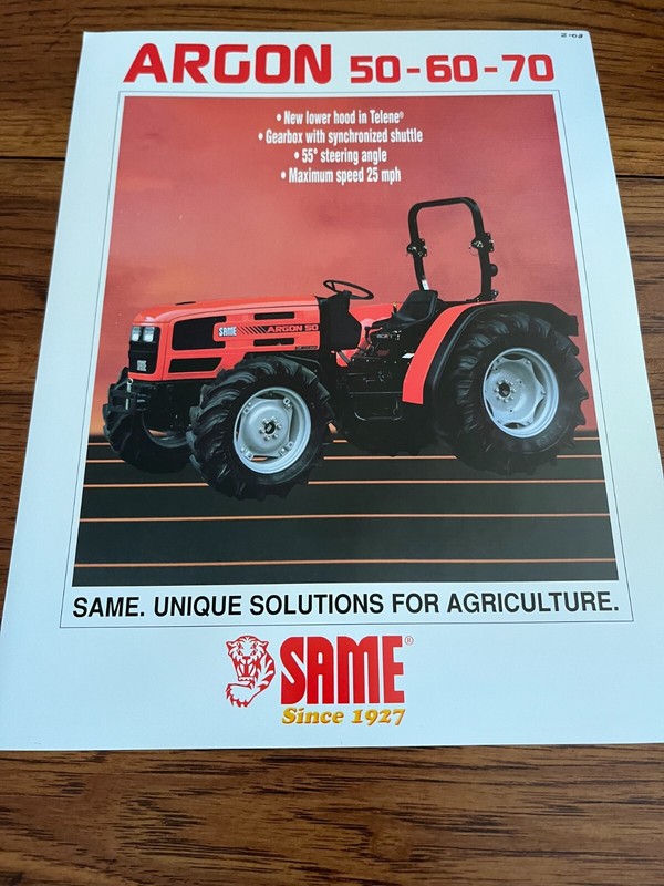 Same Argon 50 60 70 Tractor Brochure AMIL22