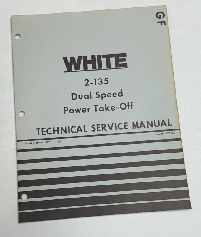 White Farm Equipment 2-135 Dual Speed Power Take Off Technical Service Manual