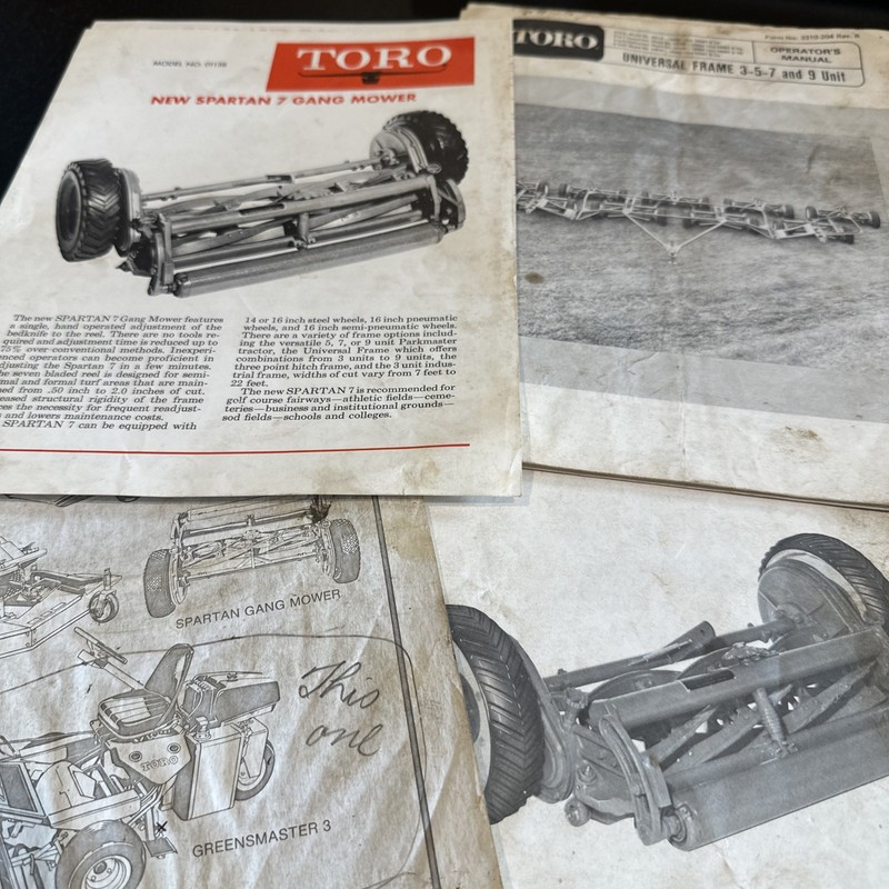 TORO Farm Machinery Vintage Owner Manuals Lot Of 4 Circa 1970’s