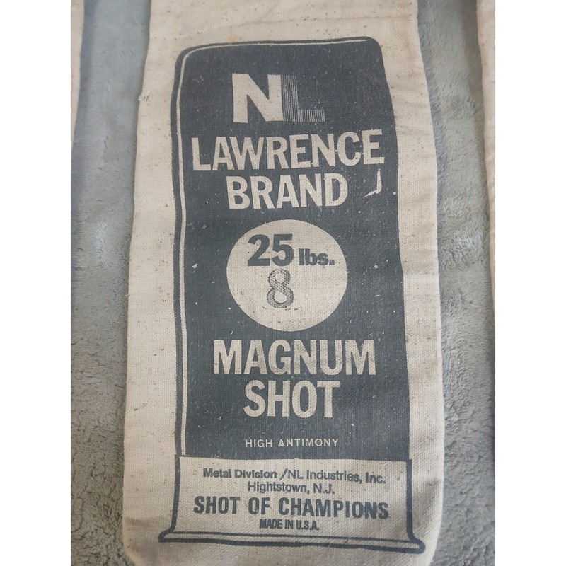 Vintage Lawrence Brand Lead Shot Canvas Bags Set of 3 Magnum Chilled 25lb USA gallery