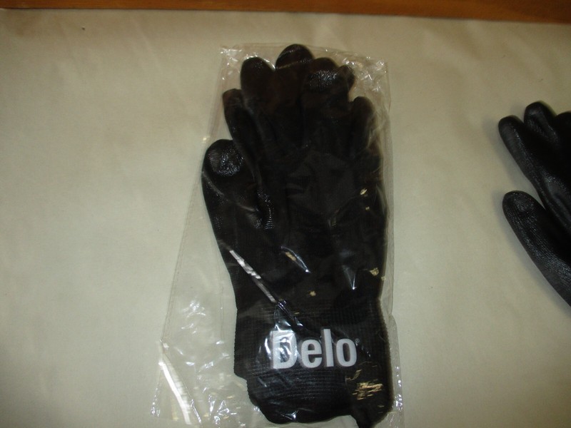 Lot of 2 DELO Chemicals Work Gloves (Size Medium) 100% Polyester : Farming gallery