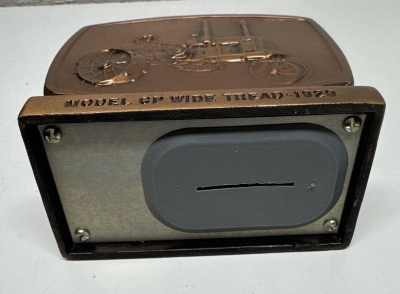 John Deere Employees Credit Union 6th Edition 1982 Metal Coin Bank gallery