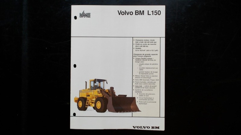Volvo BM L150 Agricultural Brochure Vintage 1980s Loader Specs