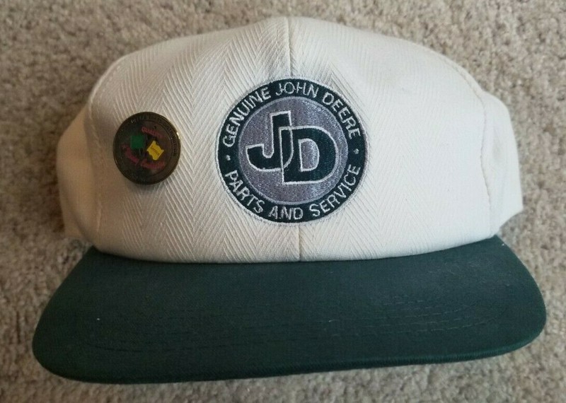 1998 John Deere Hat Ball Cap Reno Expo & Flag Lapel Pin Trucker