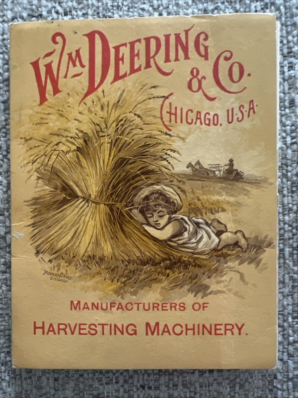 1888 The Deer Binder Twine William Deering Chicago Harvesting Machinery Deere Co