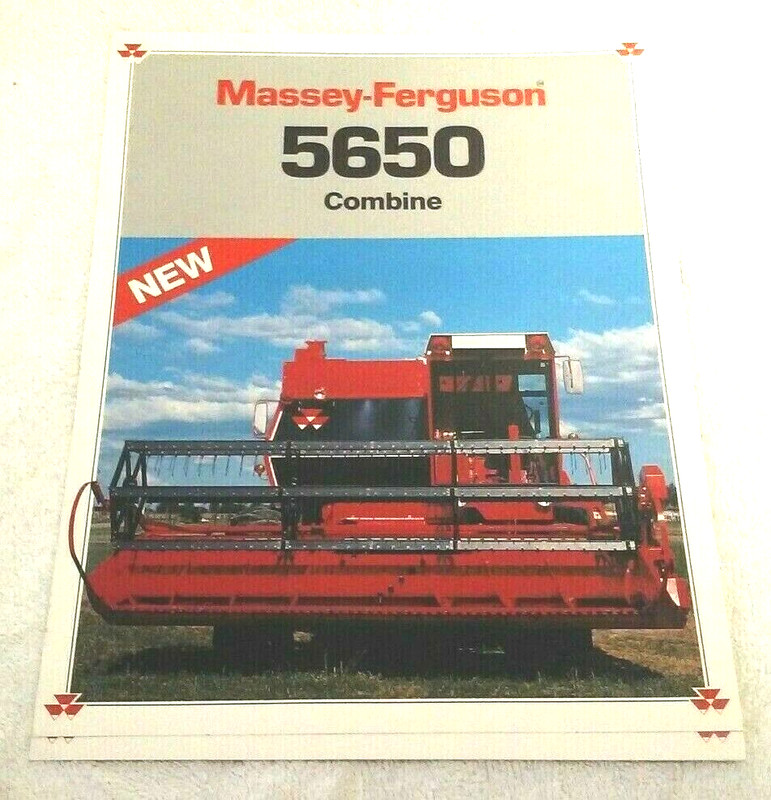 VINTAGE 1989 MASSEY FERGUSON 5650 COMBINE BROCHURE