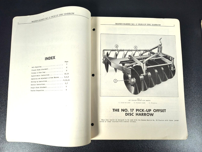1951 Massey Harris Offset Goble Disc Harrow Operators Manual Brochure Lot Of 8 gallery