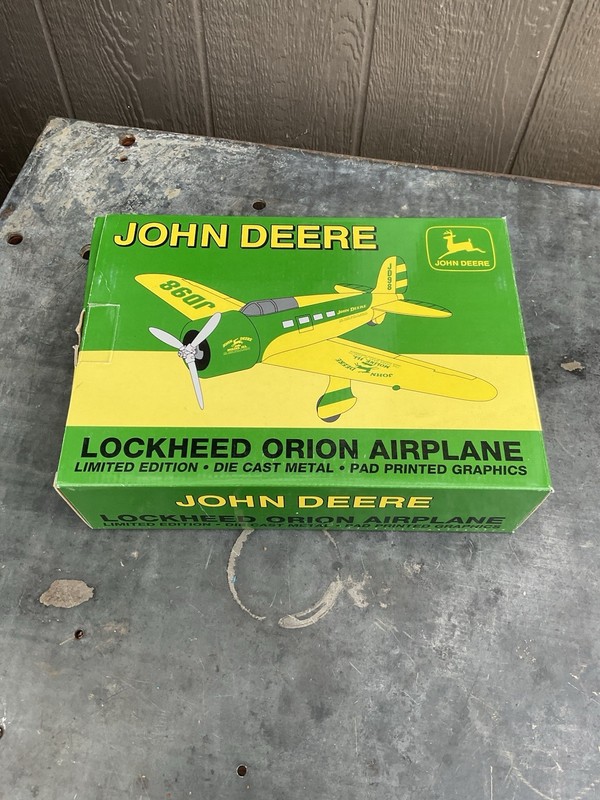 Die Cast John Deere Lockheed Orion Airplane Bank Stock number gallery