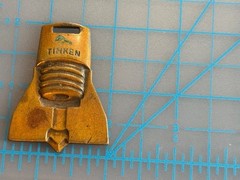 WF-078 VINTAGE TIMKEN ROCK BITS BRONZE WATCH FOB KEY FOB