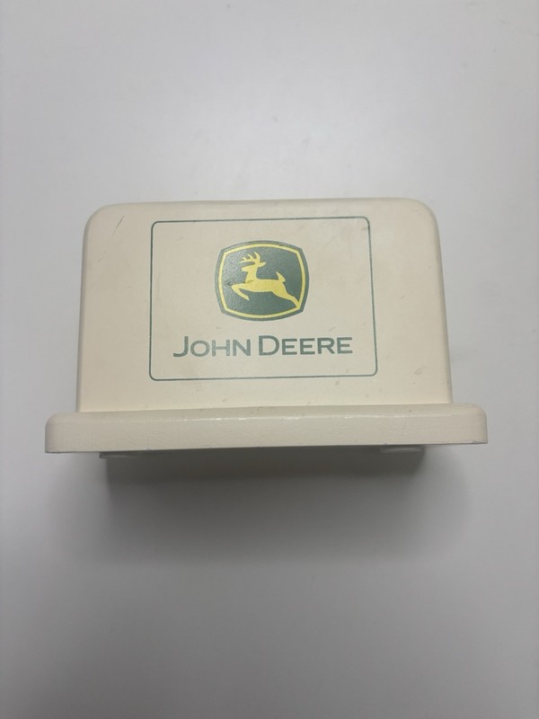 John Deere Wooden Napkin or Letter Holder off White w/ Classic Green Logo
