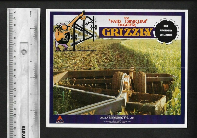 GRIZZLY AG EQUIPMENT DISC PLOUGHS FOLDOUT BROCHURE 44 x 36cm