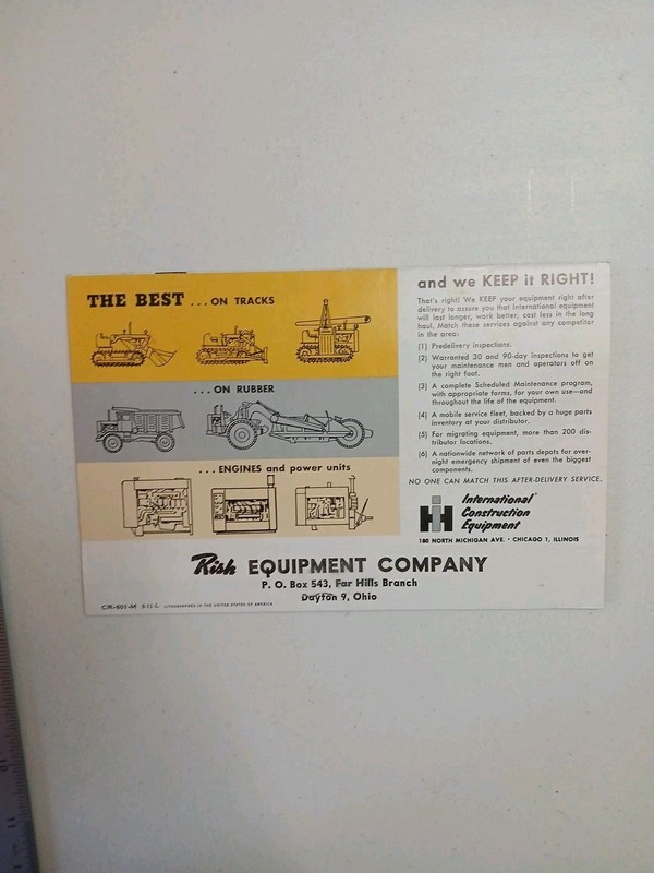 International Harvester TD-20 Crawler Tractor Dozer Sales Brochure Mailer gallery